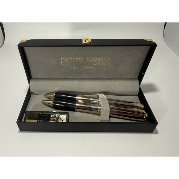 Pierre Cardin Other - Pierre Cardin 14K Gold Plated Pen and Pencil Set Rubber Grip New Beautiful